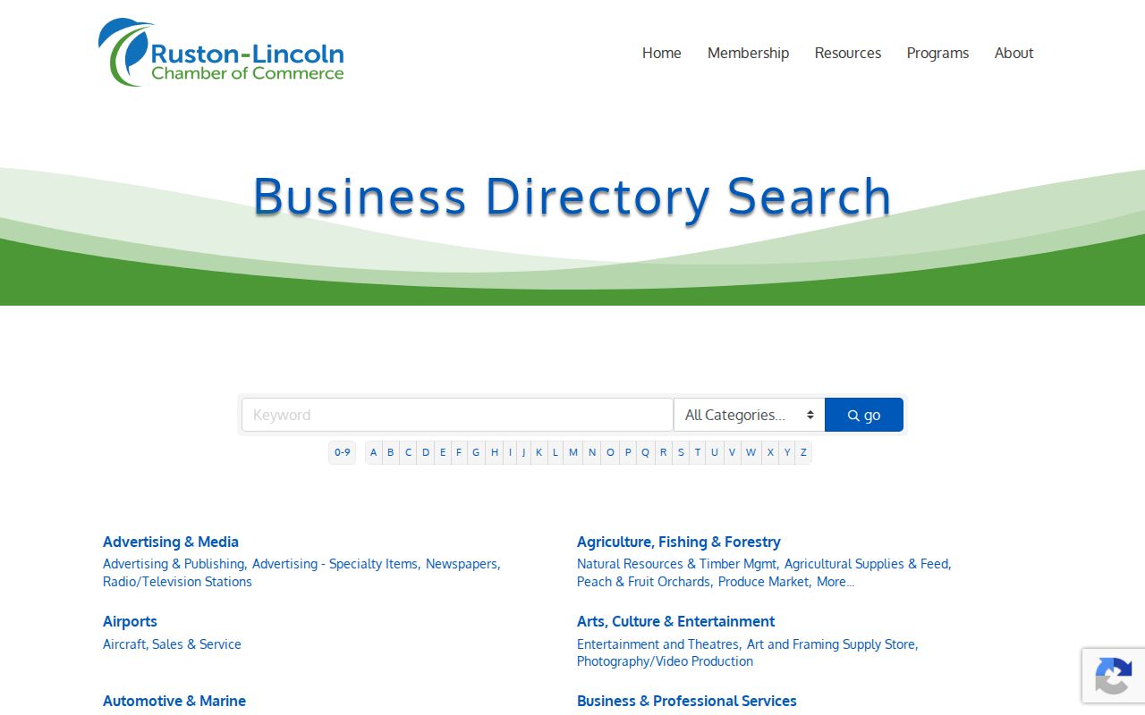Ruston city directory research with the Chamber member listings