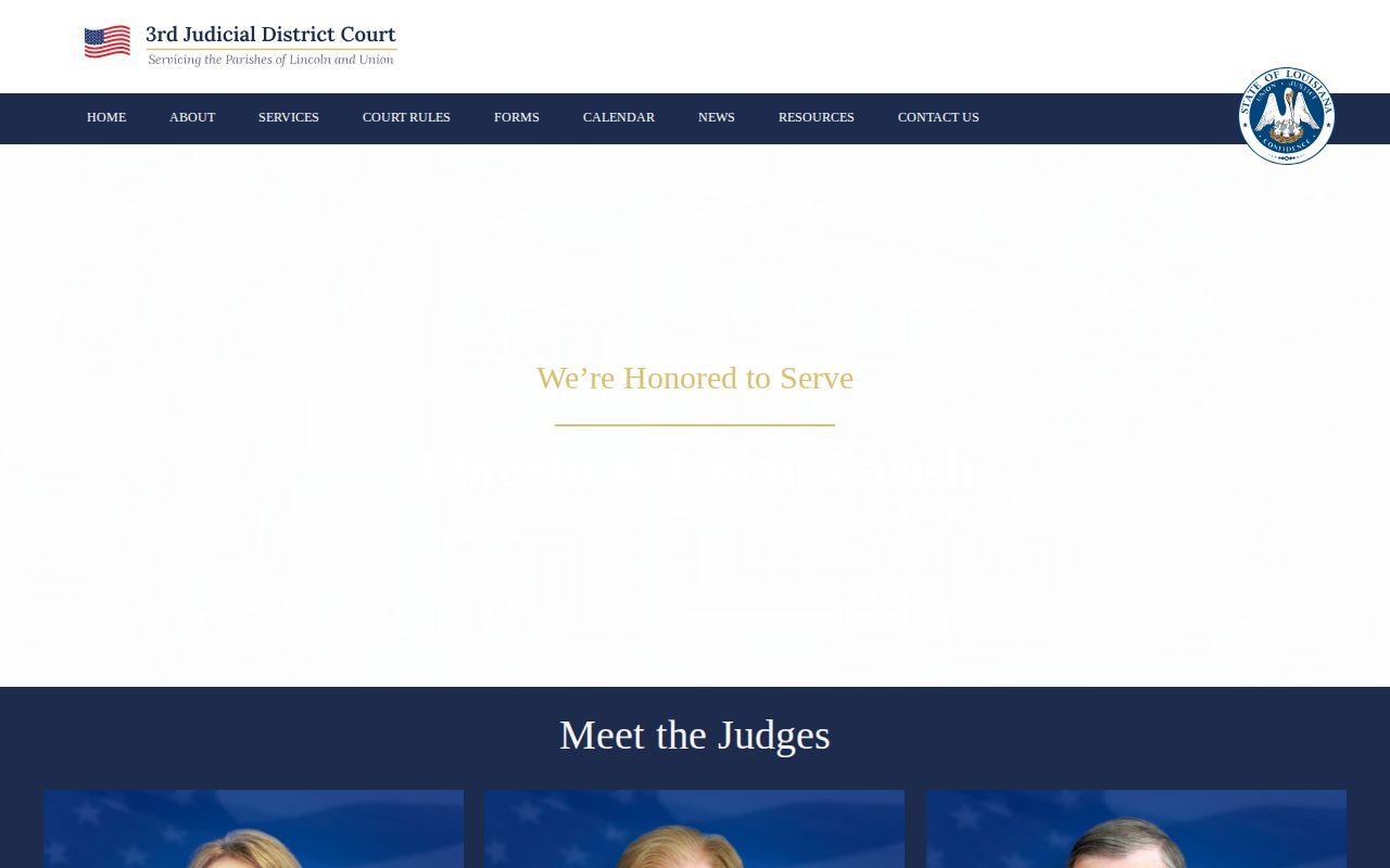 Third Judicial District Court information for Lincoln Parish residents
