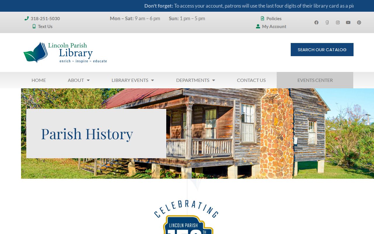 Lincoln Parish Library local history resources for Ruston names